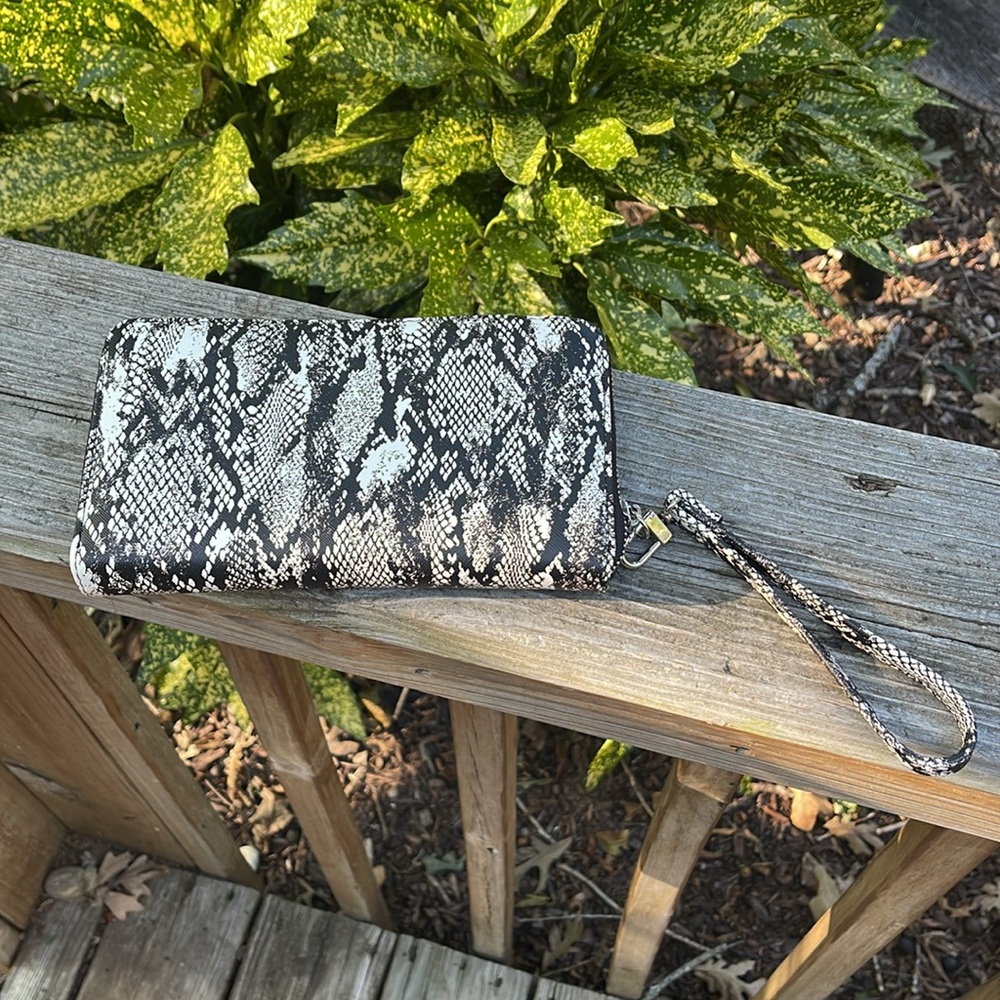 Steve Madden Python Print Zip Around Wallet - image 3